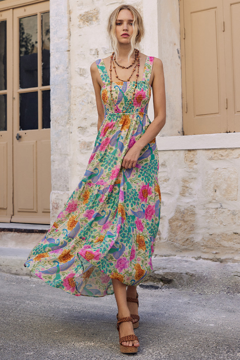 Bohème Strappy Maxi Dress