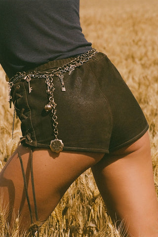 Fontaine Leather Mini Short