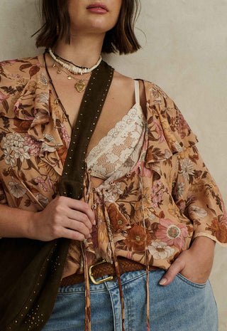 Stealing Beauty Short Sleeve Blouse