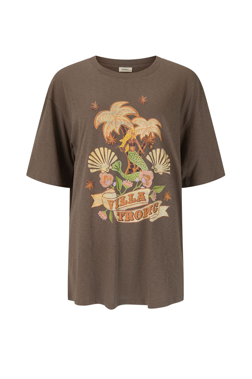 Villa Tropic Oversized Biker Tee