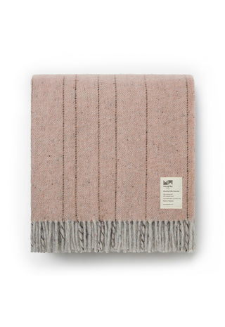 a-folded-dusty-pink-knit-throw-blanket-with-vertical-ribbed-stripes-and-fringed-edges-featuring-a-small-white-woven-label-on-the-right-side-set-against-a-plain-white-background